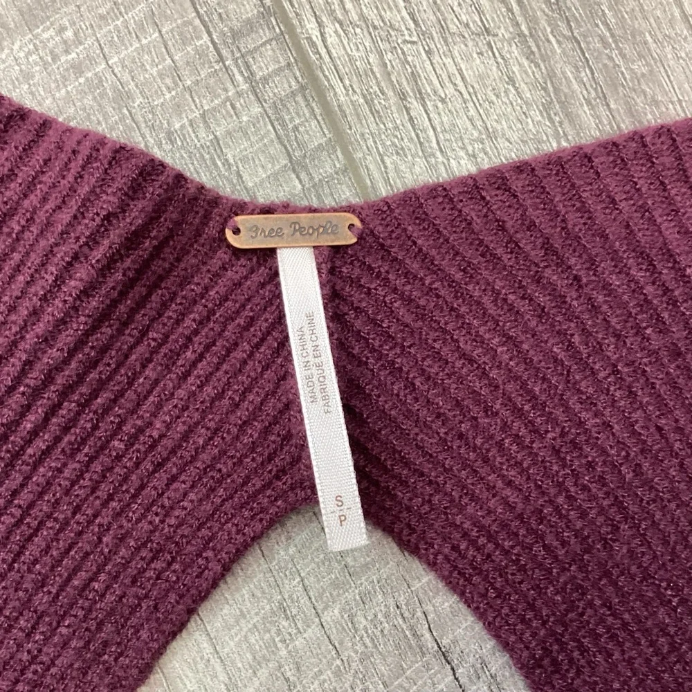 Free People Saffron Open Back Sweater Top Size Small NWT